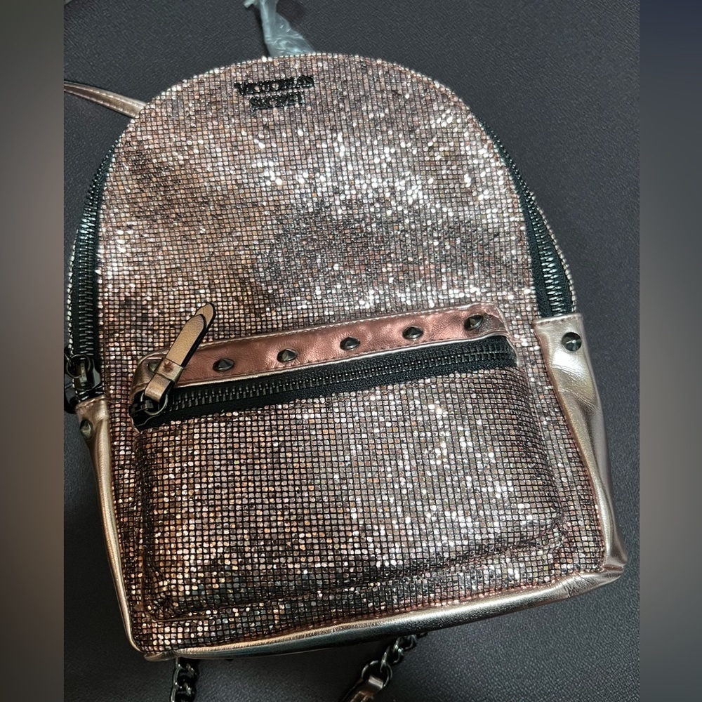 VICTORIA'S SECRET GLITTER MINI BACKPACK NWT - Picture 9 of 16